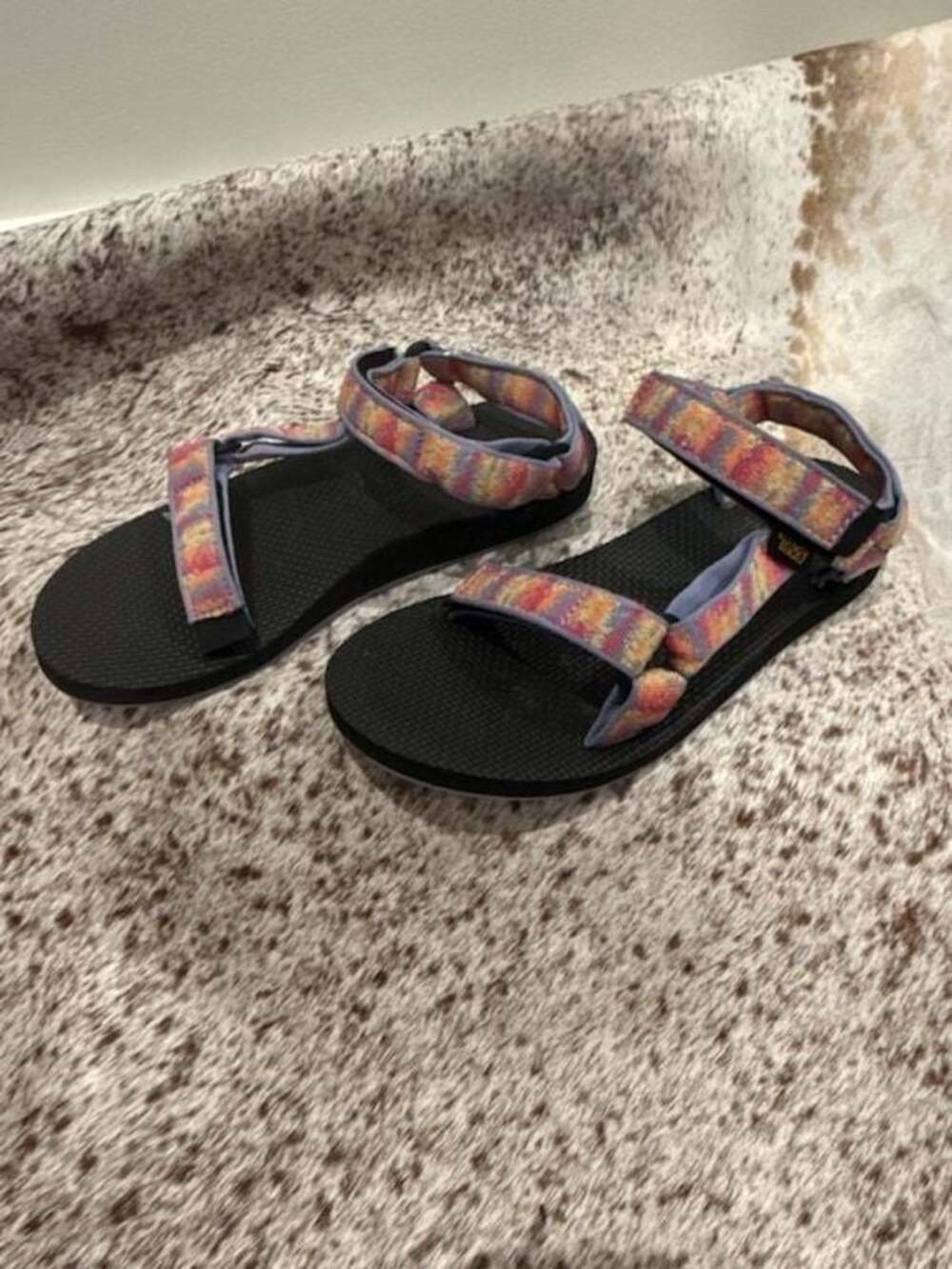 Teva Original Universal Sandals Iridescence Tangerine Multi Women's Size 7